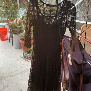 CHETTA B black lace dress